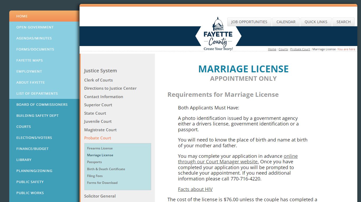 Marriage License: Official Website of Fayette County, Georgia
